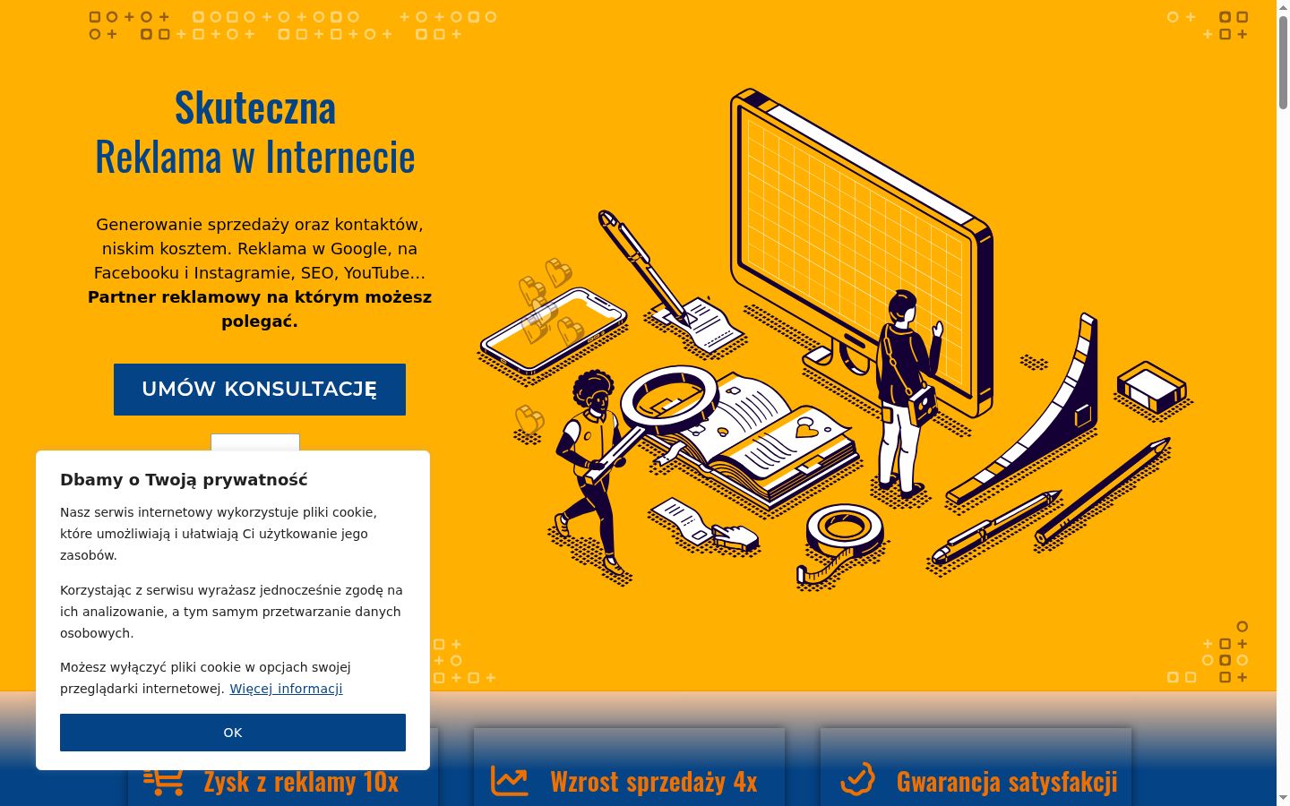 Screenshot tal-banner tal-kunsens muri qabel kwalunkwe interazzjoni