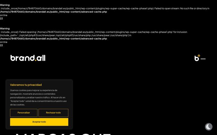 Screenshot stránky brandall.es