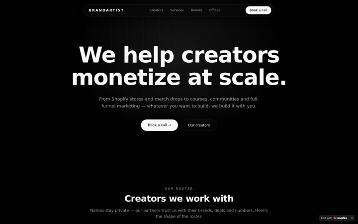 Screenshot of brandartist.de