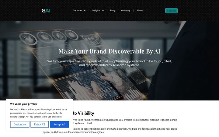 Screenshot of brandauthorityai.com