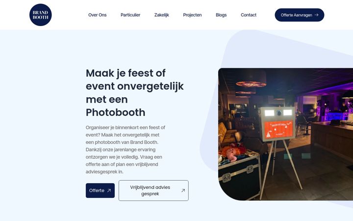 Snímek obrazovky brandbooth.nl