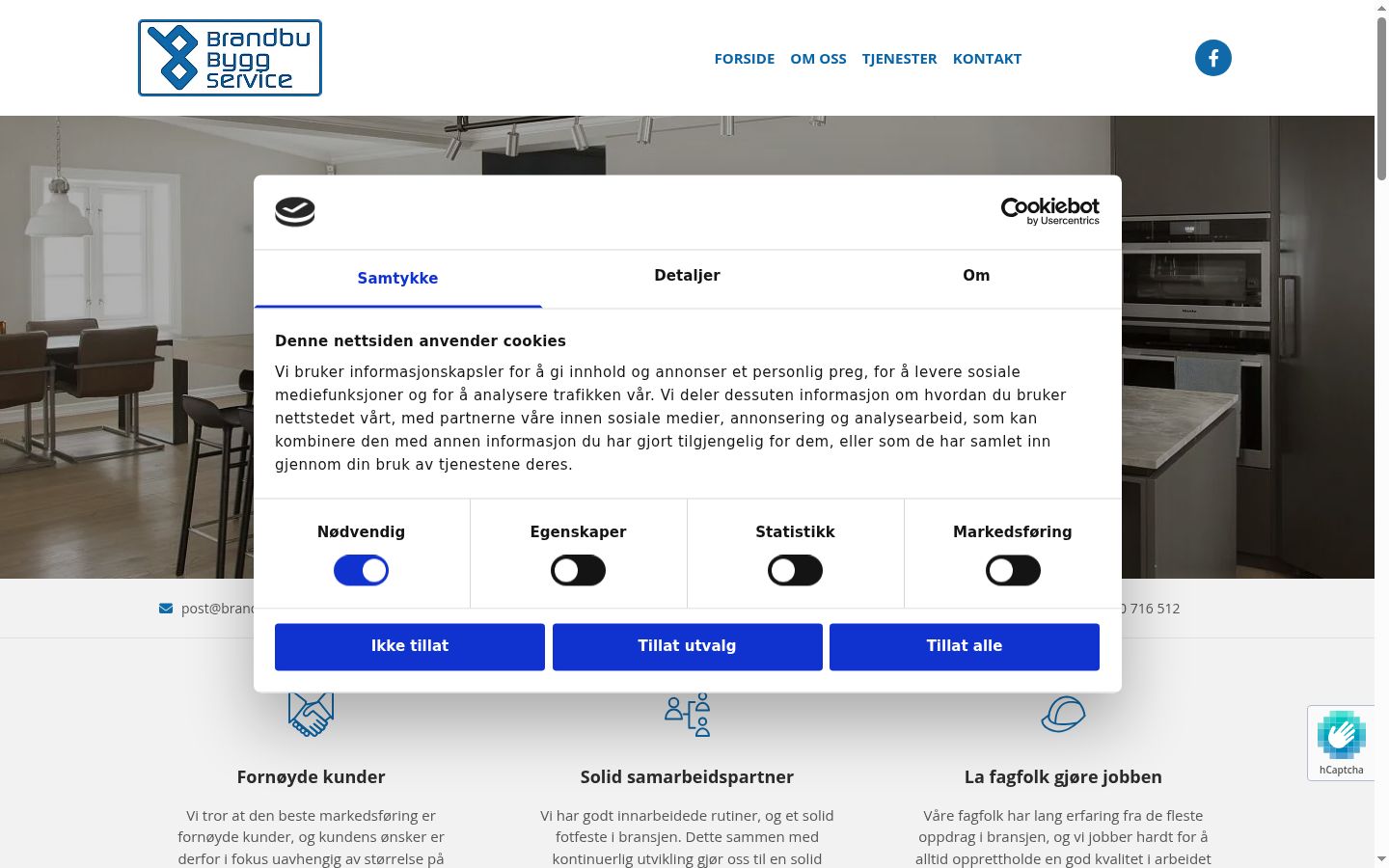 Captura de ecrã do banner de consentimento apresentado antes de qualquer interação