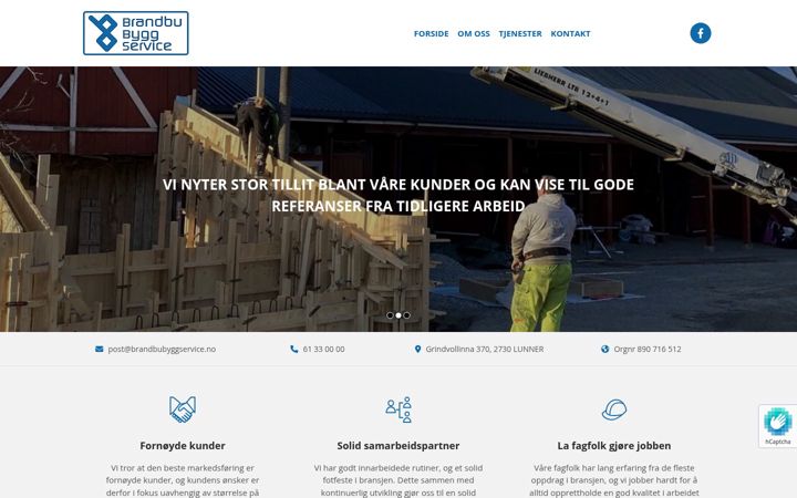Captura de ecrã de brandbubyggservice.no