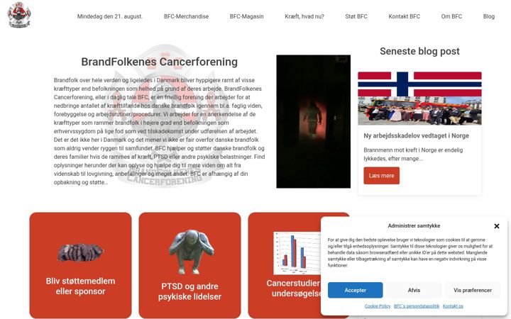 Screenshot of brandcancer.dk