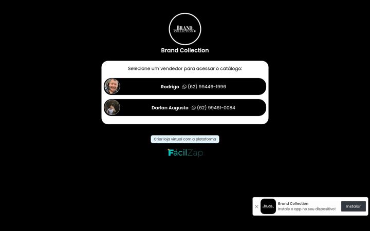 Screenshot του brandcollectionpy.com.br