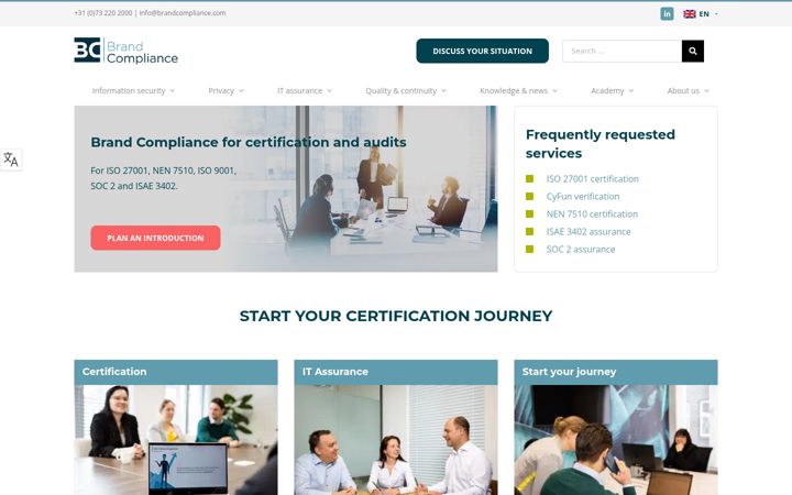 Screenshot of brandcompliance.com