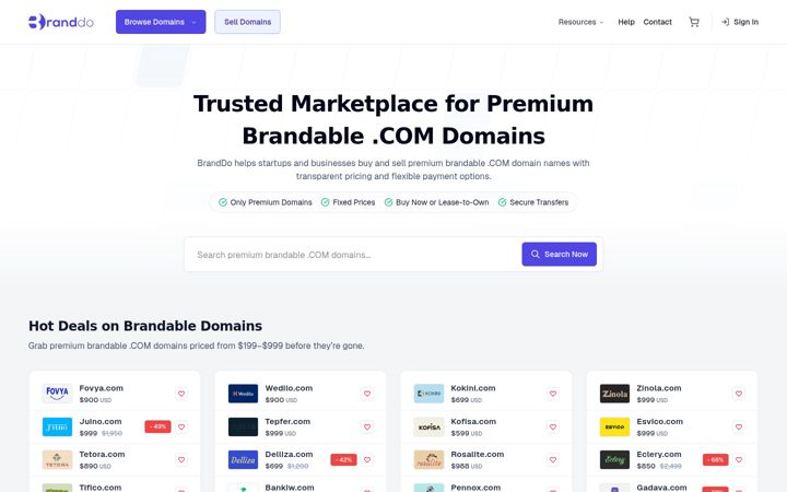 Screenshot of branddo.com