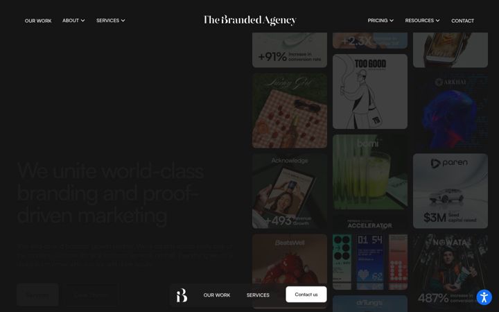 Screenshot of brandedagency.com