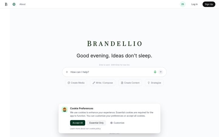 Screenshot of brandellio.com