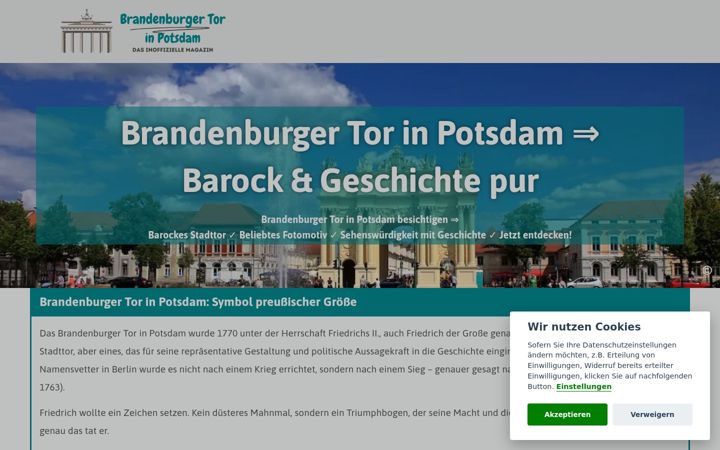 Екранна снимка на brandenburger-tor-in-potsdam.de