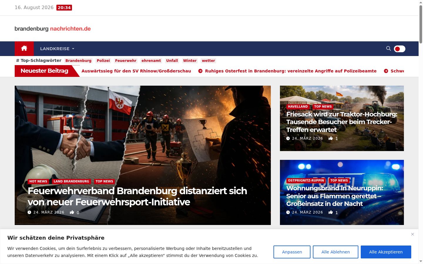 Screenshot tal-banner tal-kunsens muri qabel kwalunkwe interazzjoni