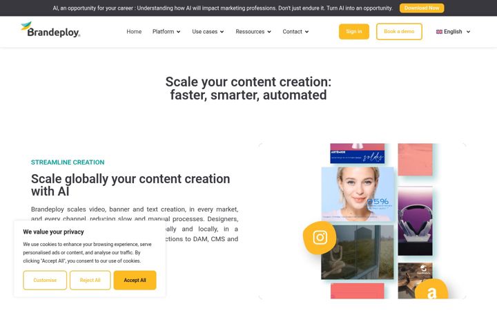 Screenshot of brandeploy.io