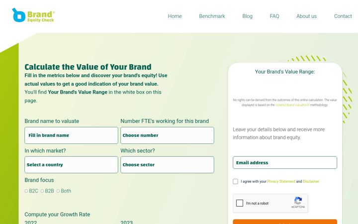 Screenshot of brandequitycheck.com