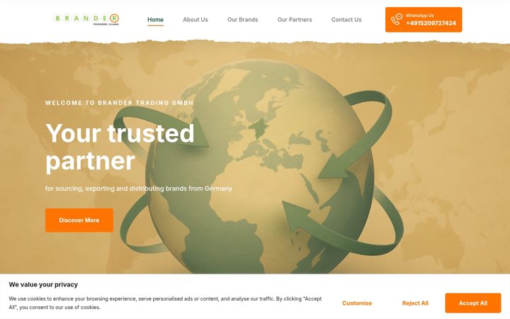 Captură de ecran a brandertrading.de