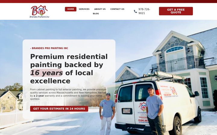 Screenshot of brandespropaint.com