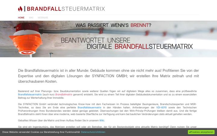Screenshot of brandfallsteuermatrix.de