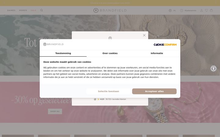 Ekrano kopija brandfield.nl