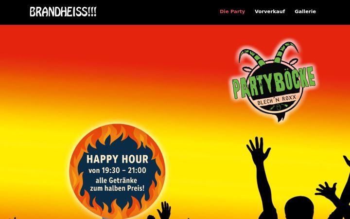 Screenshot of brandheiss-party.de