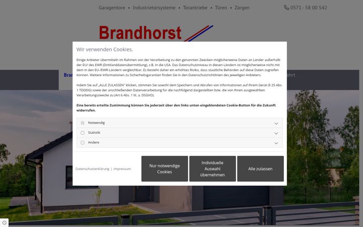 Captura de pantalla de brandhorst-torsysteme.de