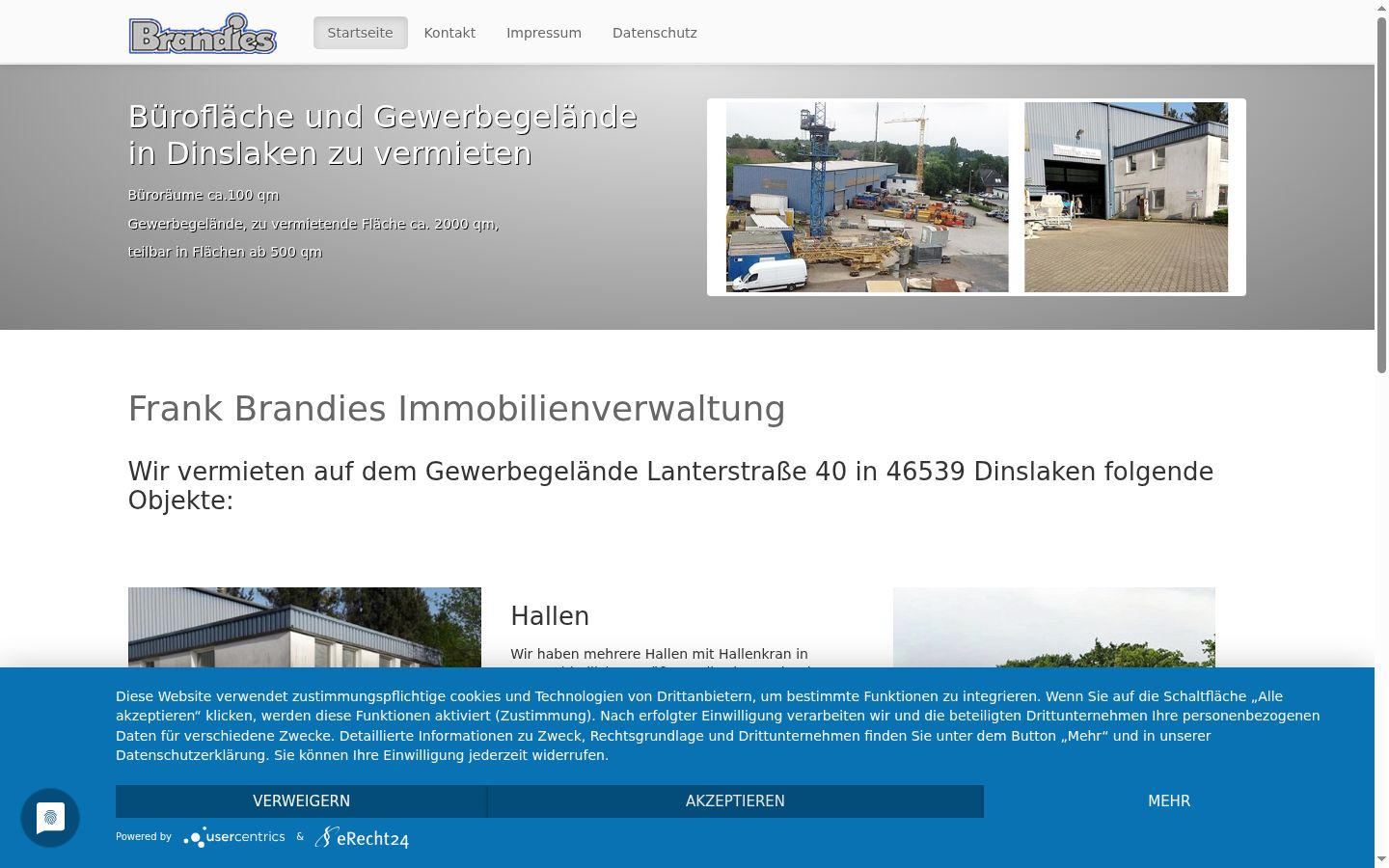 Screenshot van de toestemmingsbanner zoals getoond vóór enige interactie