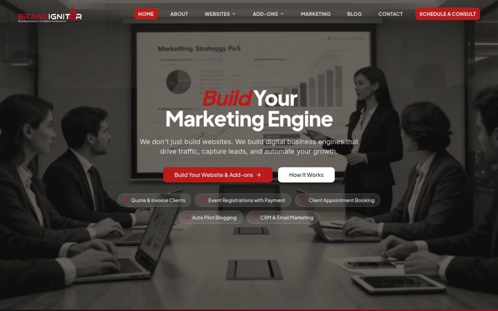 Screenshot of brandigniter.com