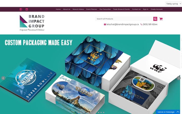 Screenshot of brandimpactgroup.ca