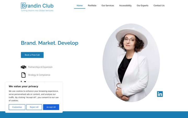 Screenshot of brandin.club