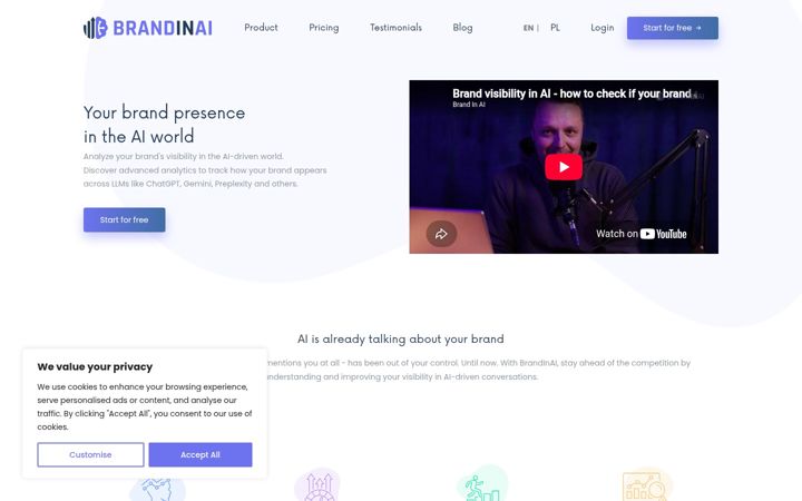 Screenshot of brandinai.com