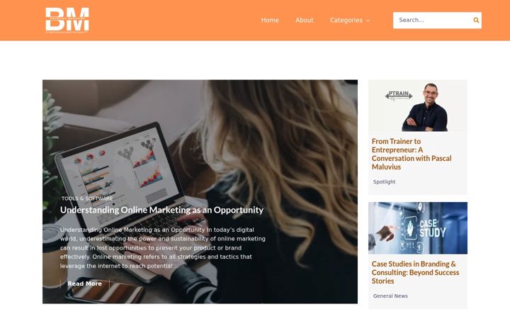 Screenshot of branding-magazine.com