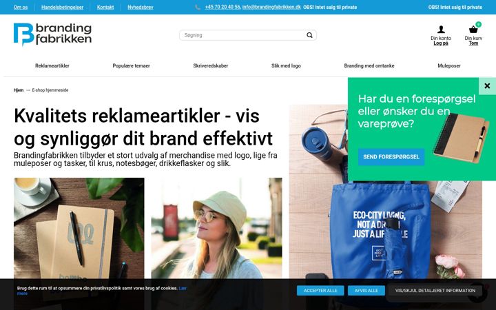 Screenshot of brandingfabrikken.dk