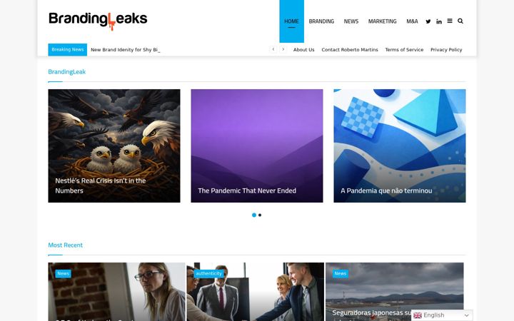 Screenshot of brandingleaks.com