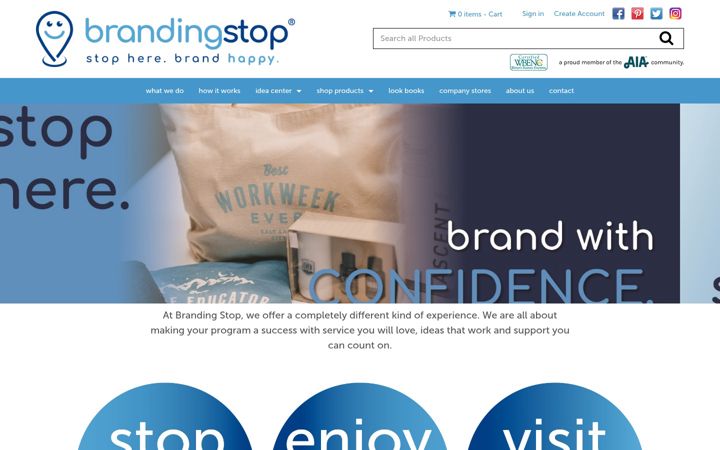 Screenshot of brandingstop.com