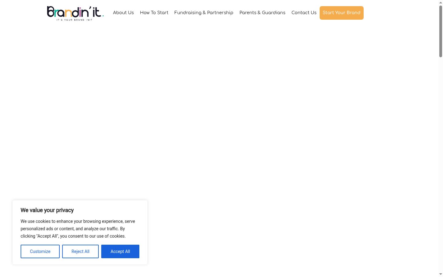 Screenshot tal-banner tal-kunsens muri qabel kwalunkwe interazzjoni