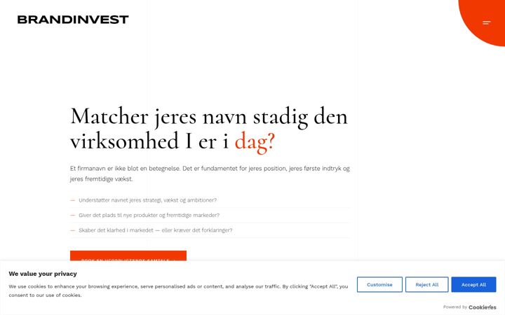 Screenshot of brandinvest.dk