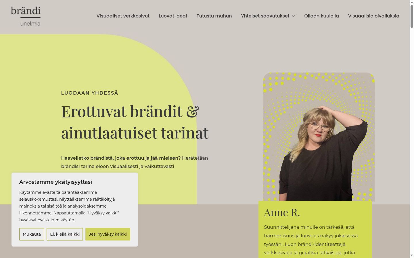Sutikimo reklamjuostės, rodytos prieš bet kokią sąveiką, ekrano kopija