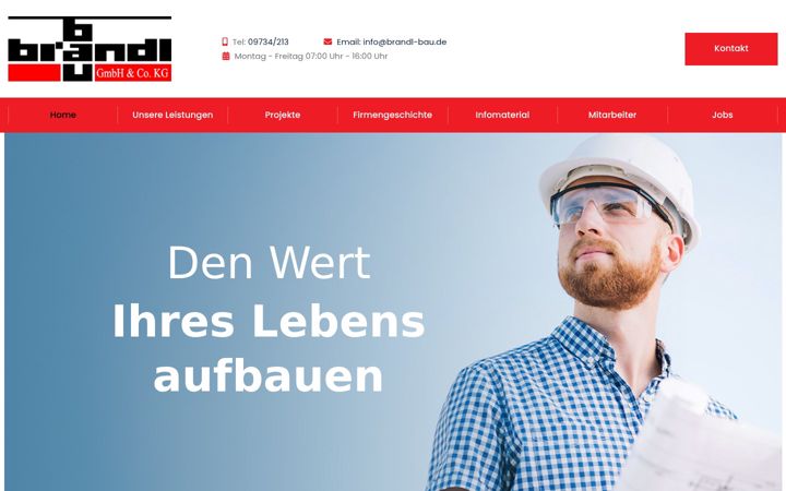 Screenshot di brandl-bau.de