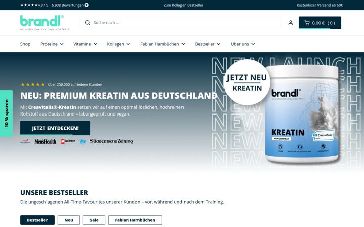 Screenshot di brandl-nutrition.de