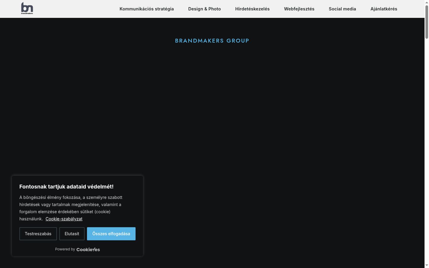 Screenshot del banner di consenso mostrato prima di qualsiasi interazione