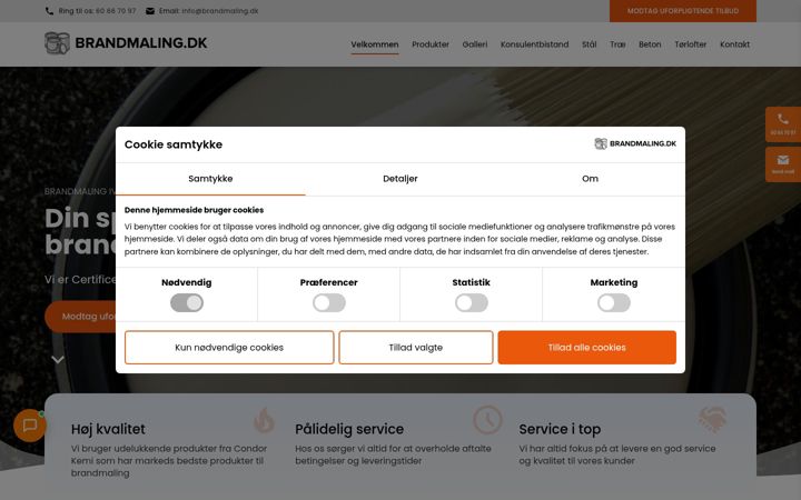 Screenshot of brandmaling.dk