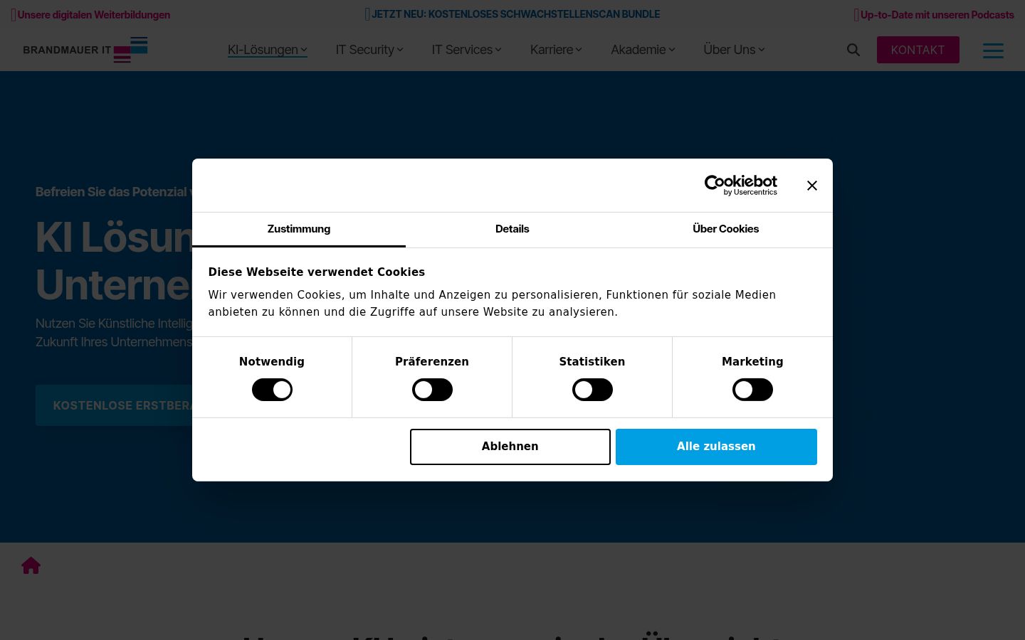 Sutikimo reklamjuostės, rodytos prieš bet kokią sąveiką, ekrano kopija