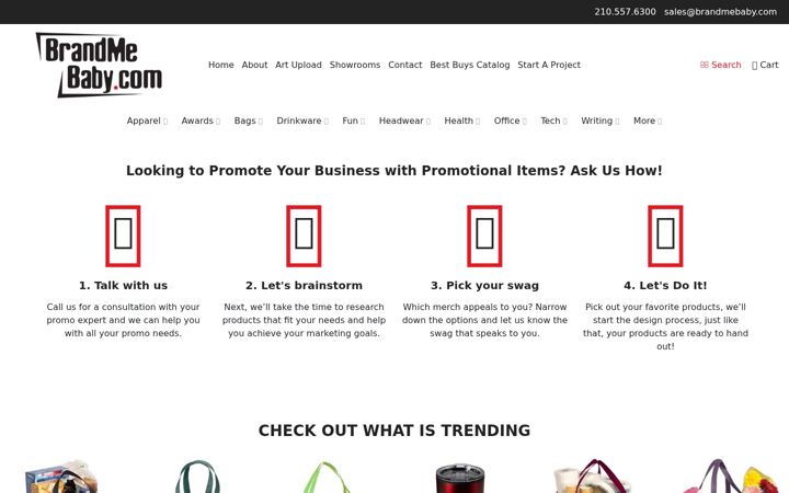Screenshot of brandmebaby.com