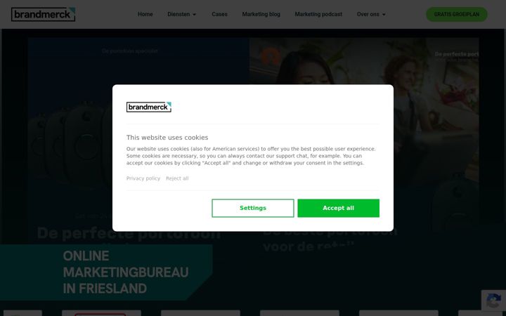 Screenshot of brandmerck.nl