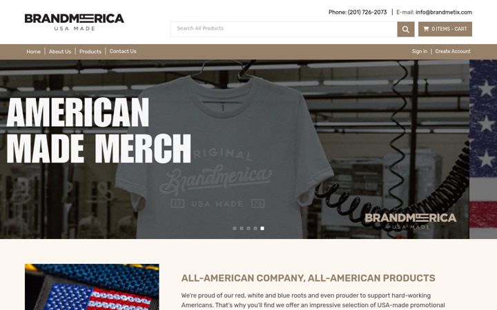 Screenshot of brandmerica.com