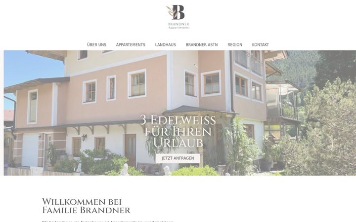 Screenshot of brandner-appartement.at