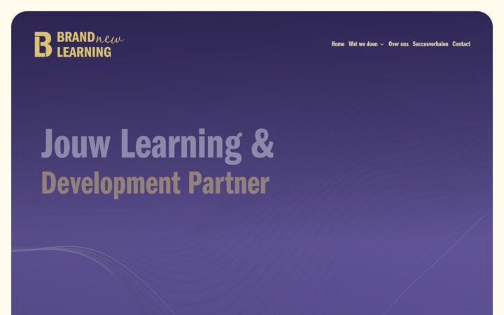 Screenshot of brandnewlearning.nl