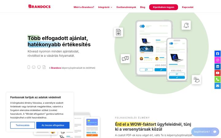 Skærmbillede af brandocs.hu