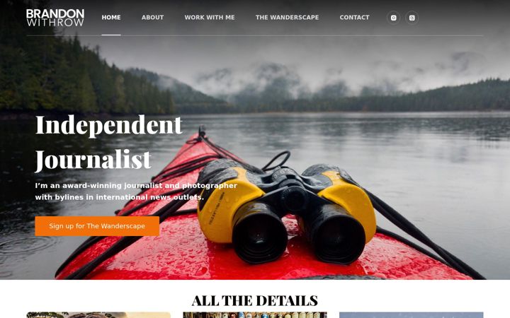 Screenshot of brandonwithrow.com