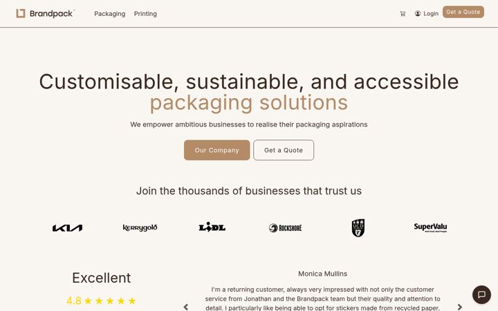 Screenshot of brandpack.co.uk
