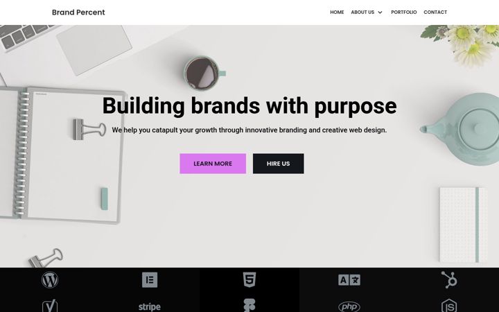 Screenshot of brandpercent.com