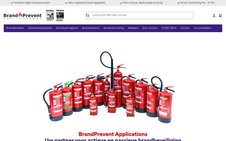 Ekraanipilt saidist brandprevent.nl